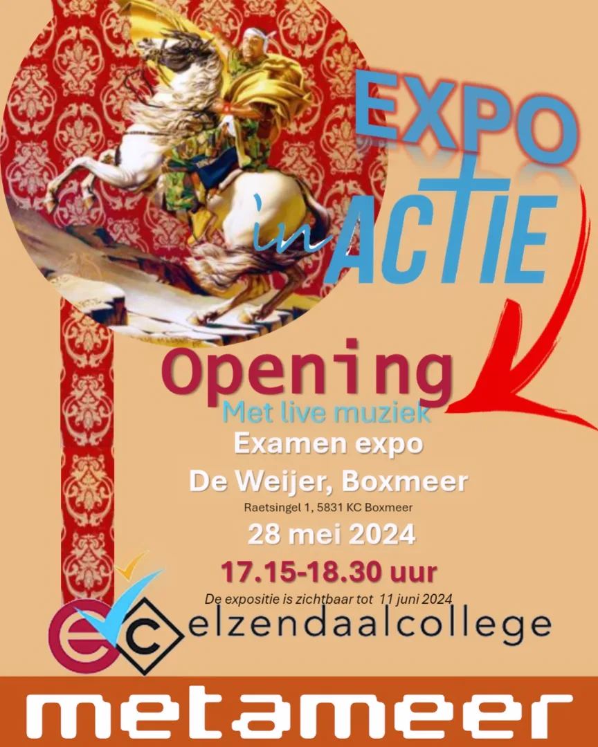 Gezamenlijke expo examenwerk kunst van Elzendaalcollege-Metameer in De Weijer.